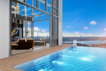 Luxurious apartment with private pool and Bosphorus view