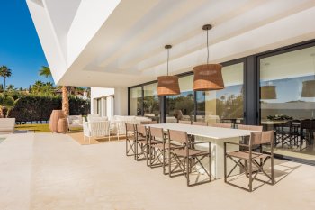A modern villa with luxurious amenities and a convenient location