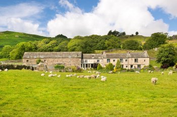 The traditional farmer house in the County of Cumbria