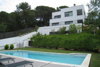 The modern house in Lyoret-de-Mar