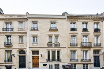 The house in classical architectural style in Paris