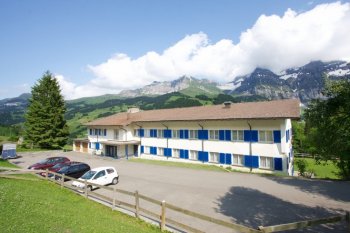 The modern hotel is located in the resort of Adelboden