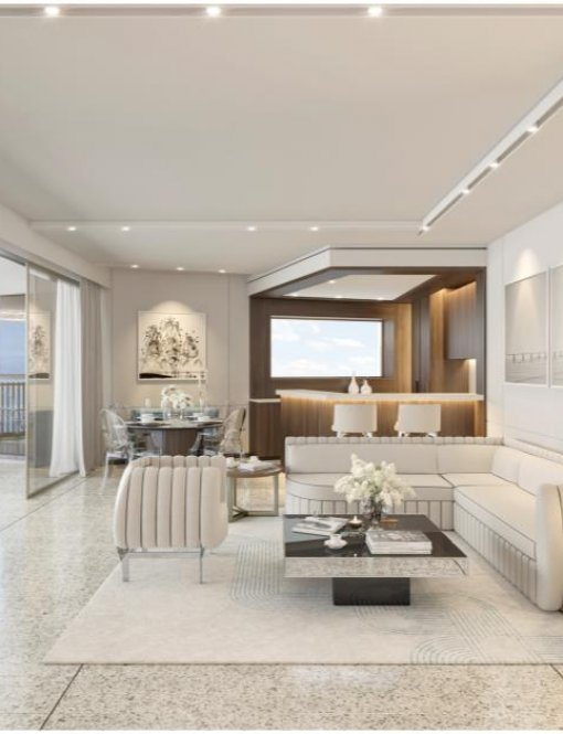 Monaco, the modern apartment on the 19th floor