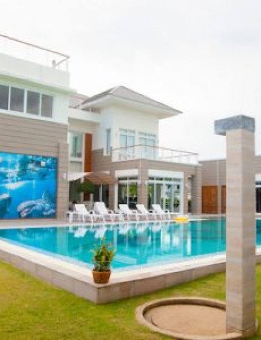 The spacious two-storeyed house in Pattaya