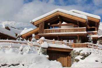 The magnificent chalet in the Alps