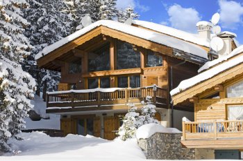 The modern chalet in Courchevel, Rhone-Alps