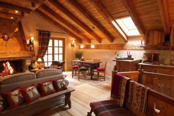 The nice chalet in mountains